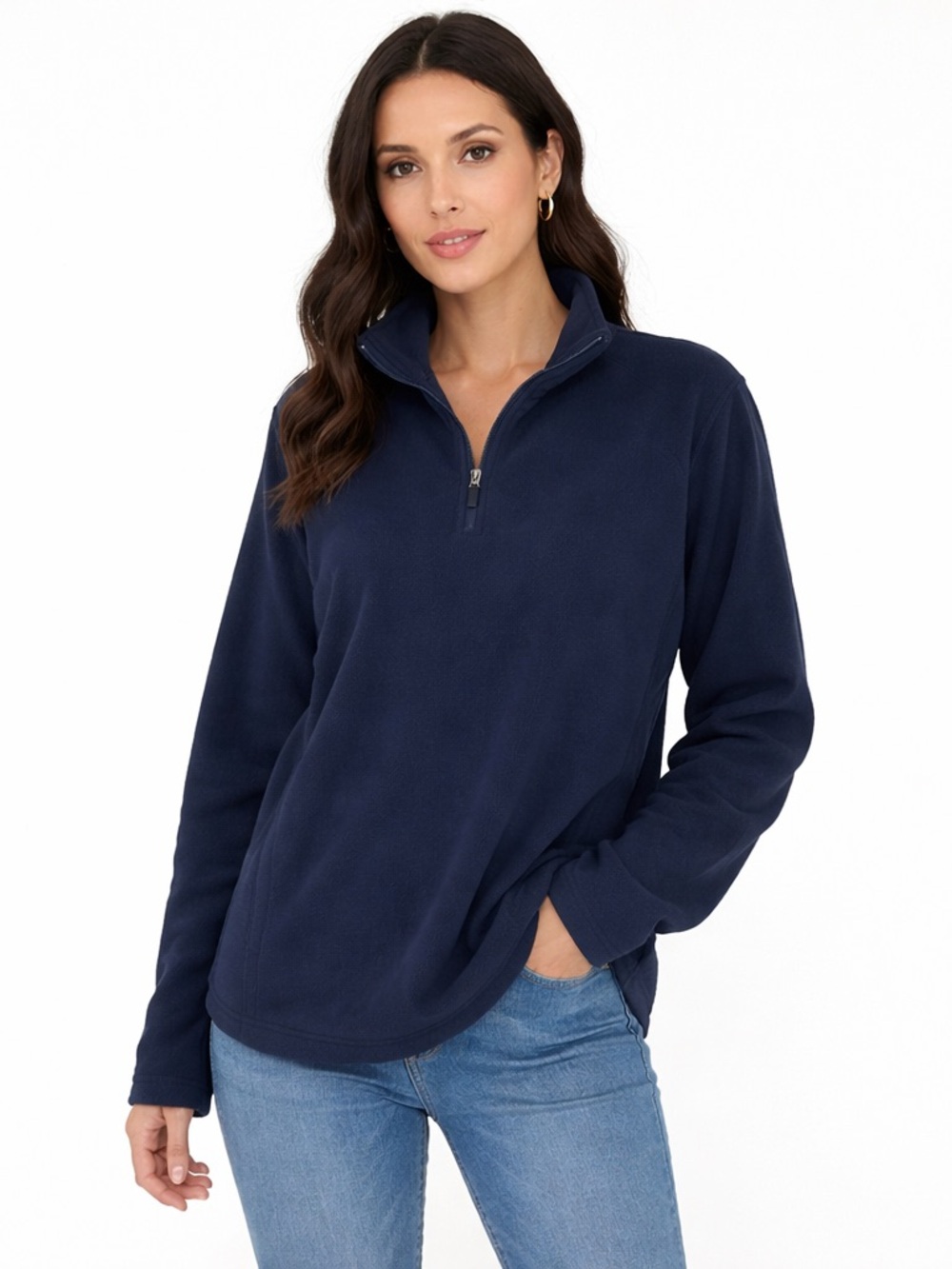 Men’s or Women’s Navy Half-Zip Fleece Pullover